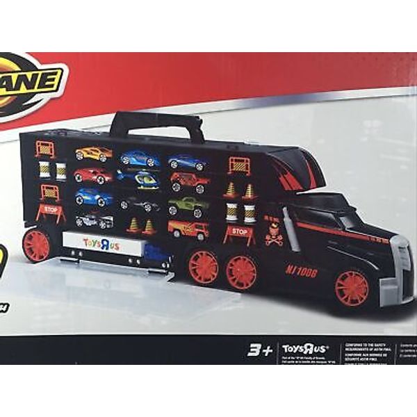 Toys R Us Fast Lane Truck Carry Case W/ Built-In Speed Ramp  Holds 40 Cars