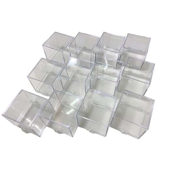 Mineral Case M Clear Type 12 pcs 5.8*5.2*5.2cm *5.2cm *Include Projection Specimen Case Display Case (12pcs)
