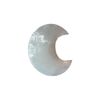 VIE Faceted Crescent Moon Crystal, 3x2cm, Opalite
