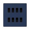 BG Evolve Matt Blue 8 Gang Intermediate Custom Grid Light Switch with Back Box Included