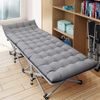 NAIZEA 2 Sets Folding Camping Cot Military Cots Outdoor Sleeping Bed w/Mat&Bag