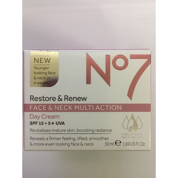 No 7 Restore & Renew Face & Neck MultiAction Day Cream SPF15+5*UVA