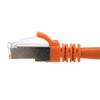 NavePoint Ethernet Patch Cable CAT6A, S/FTP, 26AWG, 5 Ft, 5 Pack, Orange