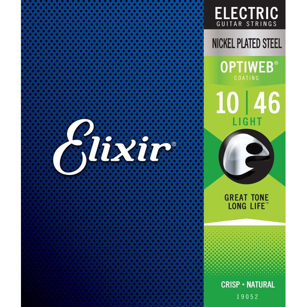 Elixir Nickel Guitar Strings With Optiweb Coating, Lightweight, For Electric Guitars