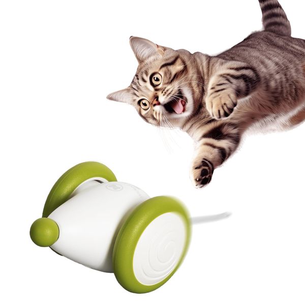 Cat Toy, Mouse, Automatic Wicked Mouse Plus (Green Apple)