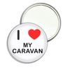 I Love My Caravan - 77mm Round Compact Mirror