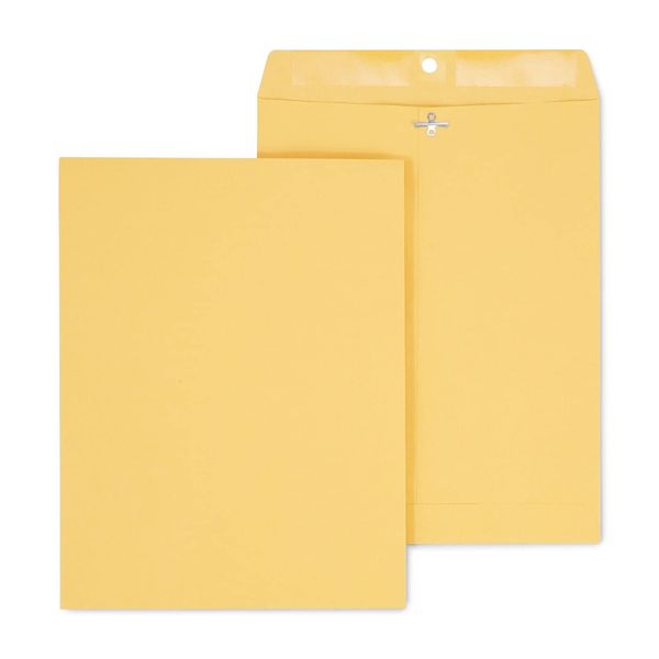 Staples Clasp Closure Kraft Envelopes, 10" x 13", Brown, 12/Pack