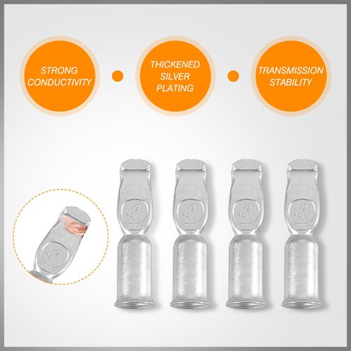 micrl Ip68 Waterproof 50 amps 6-8 Gauge Battery Quick Connect/Disconnect, Jumper Cable Plug Connector Kit for Recovery Winch, Boat, Towing Systems(Grey)