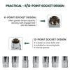 32 Pcs 1/2" Drive Socket Set Metric 8-32mmm Sockets 1/2-Inch Ratchet
