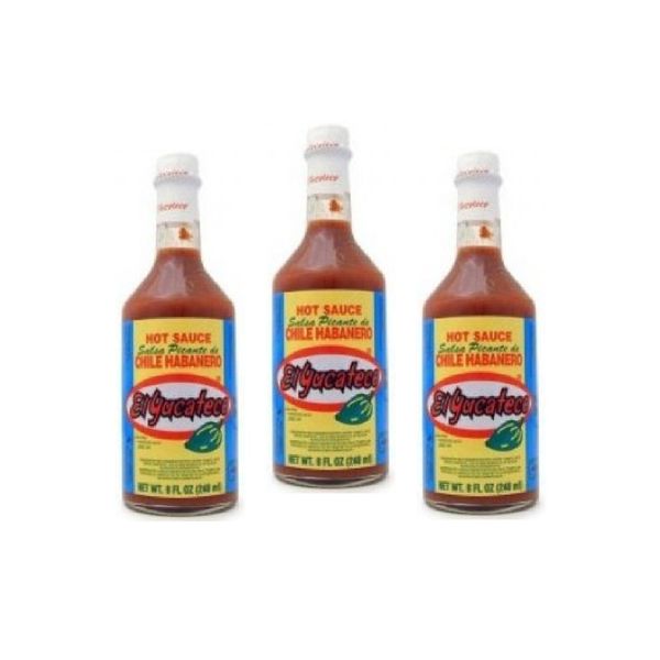 El Yucateco Red Habanero Hot Sauce 8 oz. (3-Pack)