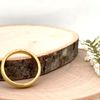 4mm Gold Tungsten Stackable Band Brushed Stepped Edges Ring For Christmas Gifts