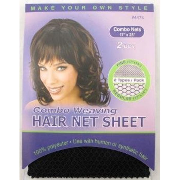 Annie Combo Weaving Hair Net Sheet Fine/Regular (17"X14") #4474