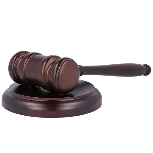 Wooden Gavel with Sound Block – Perfect for Lawyer Judge Auction Costume (Stock)