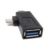 System-S USB 2 in 1 Adapter Typ C + Micro Stecker zu 3.0 Typ A Buchse