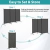 3 Panel Folding Partition Privacy Screens Freestanding Fabric Room Panel Fabric