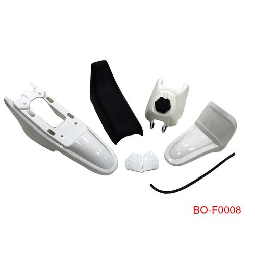 Plastic Fender Body Seat Gas Tank Kit for Yamaha PW50 PY50 PW 50 (White)