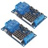 Coliao 2pcs DC 6-30V Timer Relay Programmable Time Delay Relay Module Cycle Timer with LED Display Support Micro USB 5V Power Supply, Smart Home Controller
