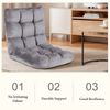 Floor Folding Gaming Sofa Chair 14-Position Sleeper Bed Couch Recliner Blue