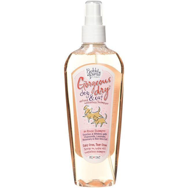 Bobbi Panter Gorgeous Dry Dog & Cat No-Rinse Shampoo Spray, 8oz, Pink