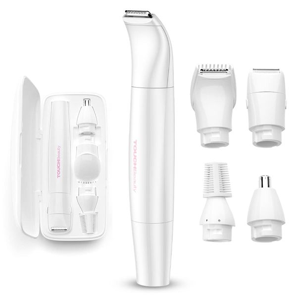 TOUCHBeauty Facial Hair Remover Electric Lady Shaver, 4 in 1 Nose Eyebrow Trimmer, Body Facial Hair Removal for Women, Effective Trim Brow Peach Fuzz Lips Legs Painless Epilator for Ladies RAG-1753