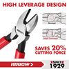 ARROW 6" High Leverage Diagonal Cutting Pliers, Wire Cutters with Comfortable Grip, Side Cutters for Cutting Wires