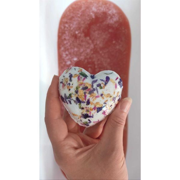 80 gr Banyo Bombası Kalp Bathbomb Kalp Hediye