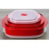 Reston Lloyd Nesting Microwave Containers, Set of 3, Adjustable Steam Vents, Airtight, Meal Prep, Durable BPA-Free Plastic- Freezer & Dishwasher Safe, Cookware & Food Storage, Anyday Cookware, Red