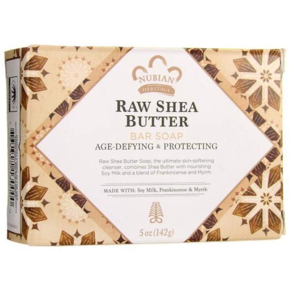 Nubian Heritage Bar Soap Raw Shea Butter with Soy Milk, Frankincense & Myrrh -- 5 oz - 2pc