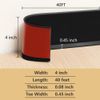 Vinyl Wall Base Baseboard Molding Trim 4"x 40FT Flexible Self Adhesive Black