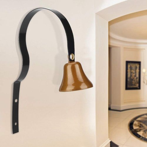 Raguso Shopkeepers Bell, Antique Wall Mounted Antique Doorbell Brass Door Metal Shopkeepers Doorbell for Service Home Decoration