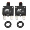 RKURCK 5 Amps Thermal Circuit Breakers 125/250V AC 32V DC Push Button Manual Reset Overload Protector Switch 5A 2 Pcs