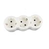 Legrand – Extension plug, German, 2 Way and 3 sockets, White, white