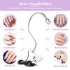 Saviland U V Light for Nails – Mini White LED Nail Lamp with Securing Clip Rotatable Nail Dryer Nail Art U V lamp (3W) for Curing Gel Nail Polish U V Gel Nails U V Nail Lamp for Home DIY Manicure