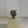 Rory Ceramic Face Vase - Matte Black
