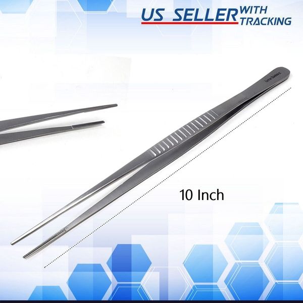 10" Debakey Atraumatic Tissue Forceps Vascular Artery Dissecting Serrated GERMAN