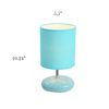 Simple Designs LT2005-BLU Stonies Small Stone Look Table Desk Bedside Lamp, Blue