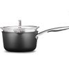 Calphalon Hard Anodized Nonstick 3.5 Quart Saucepan with Lid, Black