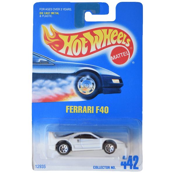 Hot Wheels Ferrari F40, [White] #442 7 Spoke