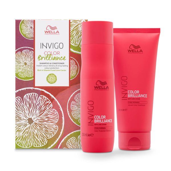 Wella Professionals Invigo Color Brilliance Professional Haircare, Colour Protection for Fine/Normal Hair, Gift Set