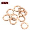 sourcingmap 10pcs 8mm Inner Dia Brass Split Lock Spring Washer Gasket Gold Tone
