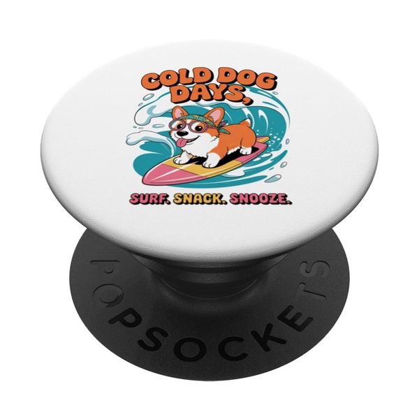 funny sarcastic animal ironic corgi design PopSockets Adhesive PopGrip