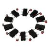Hailege KW12-3 Roller Lever Arm Micro Limit Switch Normally Open Close Limit Switch Black