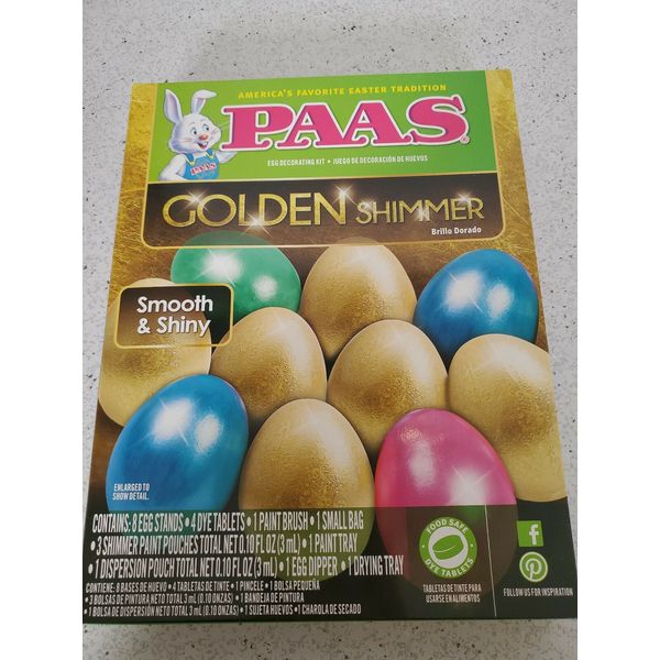 PAAS Egg Decorating Kit Golden Shimmer Egg Coloring Kit