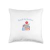 Back in Action Back to school Book worm Trending Throw Pillow