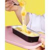 50-Pack 6.8oz Rectangular Aluminum Foil Baking Pans - Disposable Mini Cake Pans with Lids, Cheesecake & Bread-Black