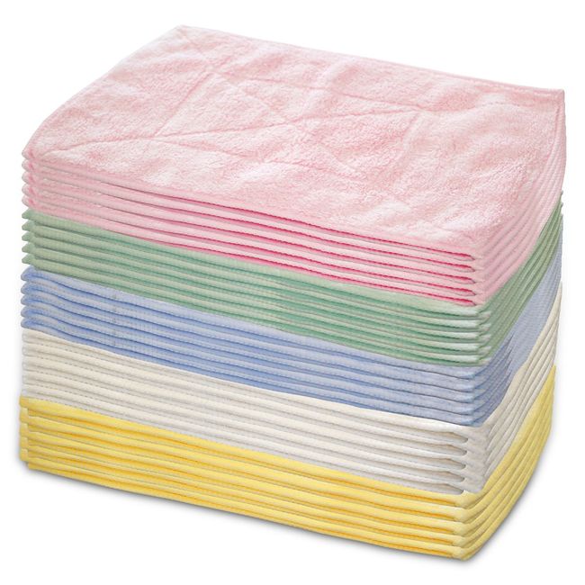 Super Absorbent Micro Fiber Zookins, Set of 50, 7.9 x 11.8 inches (20 x 30 cm), For Commercial & Home Use, Fluffy Texture