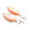 Food Sample Earrings (Silver) Miniature Sushi (Coctopus)