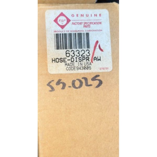 NEW OEM HOSE, BLEACH DISPENSER 63323                S5.025