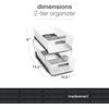 2-Tier Sliding Bathroom Storage Shelf White Organizer Under Cabinet Space-Saving