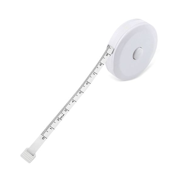 measure tape measure sewing ruler measure inch cm sewing measure for crafts sewing measure 150cm tape measure auto stop clothes cloth measure tape measure double sided scale waist bust chest measurement tape measure (white)